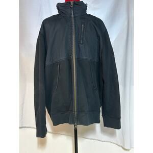 Vtg Polo Ralph Lauren Jacket Mens XL Black Naval Supply Anchor Full Zip Hooded